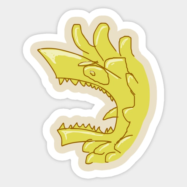 Butter Shark Sticker by Baddy's Shop